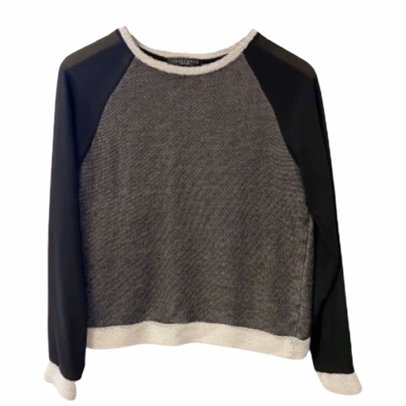 Sanctuary Tops - Sanctuary Mixed Media Sheer Sleeve Top- XS